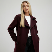 AMALIA™ | Trench-coat bordeaux