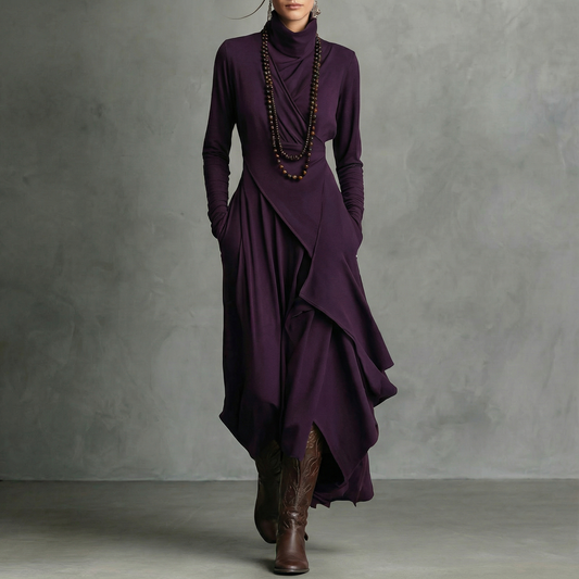 AVELINE™ | Robe longue asymétrique Boho-Elegance