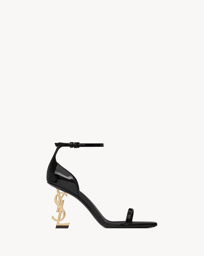 SL Opyum Sandals in Black Patent Leather