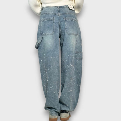 Nolene – Jeans con finitura scintillante e carattere urbano