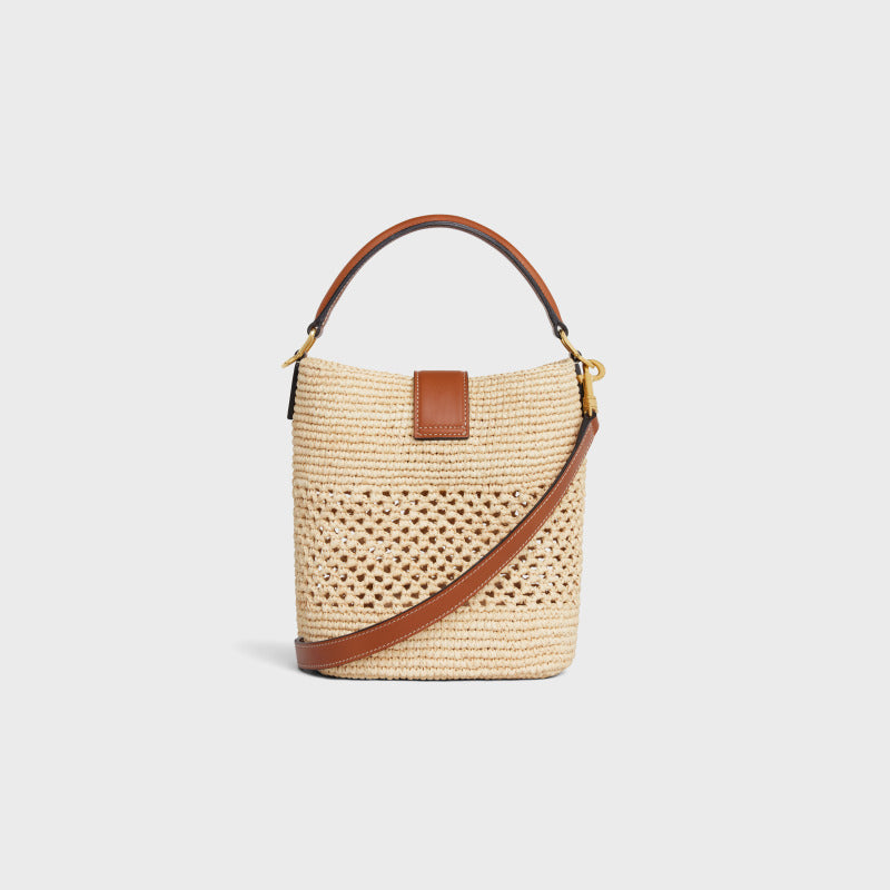 Sac Seau "Riviera" — Raffia & Cuir