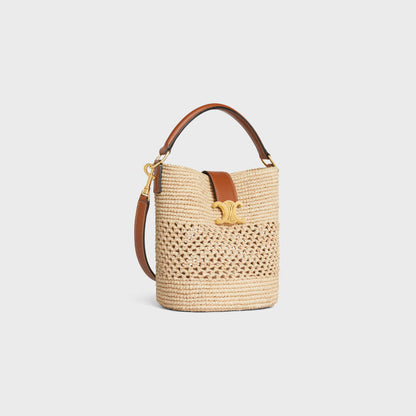 Sac Seau "Riviera" — Raffia & Cuir