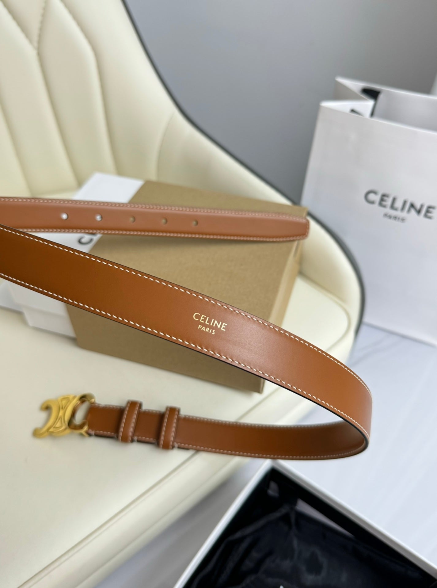 Ceinture "Triomphe" — Marron Bronze (25 mm)