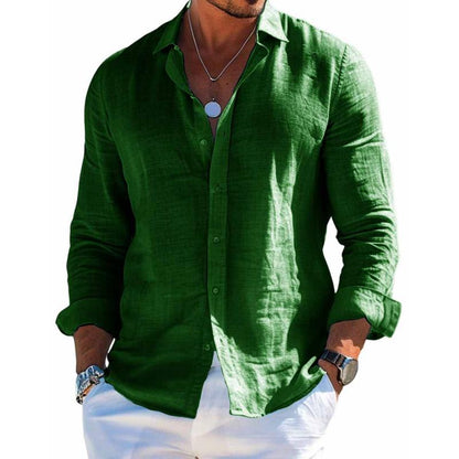 GENNARO | CAMICIA ELEGANTE IN COTONE E LINO