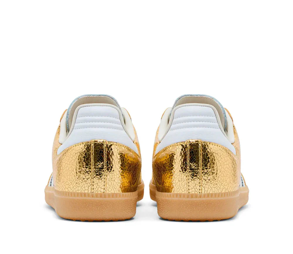 Sneakers "Chrome" — Cuir Métallisé & Effet Craquelé