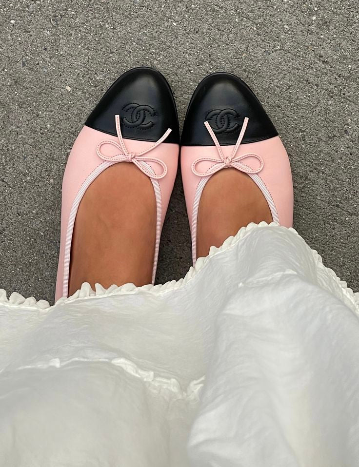 Ballerines "Intemporelles" — Cuir & Daim Signature
