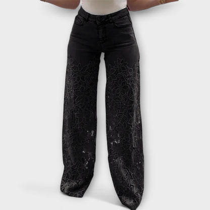 Jeans Patchwork en Pizzo Tendance