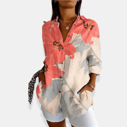 LYSSA™ | Camicetta floreale con chiusura a bottoni